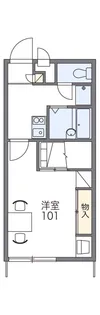 レオパレスCASA田上【1階】の間取り