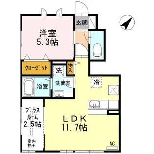 マ・シェリ・マユ【1階】の間取り
