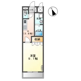 敬愛ハイツB【2階】の間取り