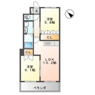 サン・ガーデン【2階】の間取り
