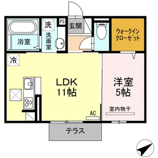 ムーンラヴァース【1階】の間取り