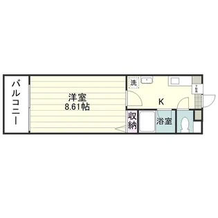 アーバン上荒田【0413号室】の間取り