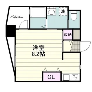 グランビルド鴨池【0202号室】の間取り