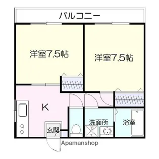 騎射場パークマンションM【3階】の間取り