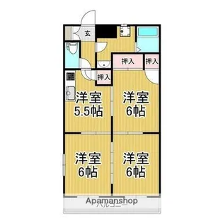 サンハイツ天保山H棟【6階】の間取り