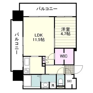 RJRプレシア郡元Ⅱ【0412号室】の間取り