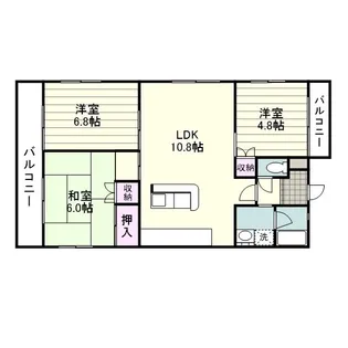 コーポパティオ【0202号室】の間取り