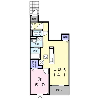 第2アサヒ ヒルズ【1階】の間取り