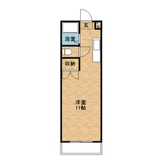 フロウレス新屋敷【108号室】の間取り