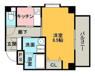 くすのき館【0402号室】の間取り