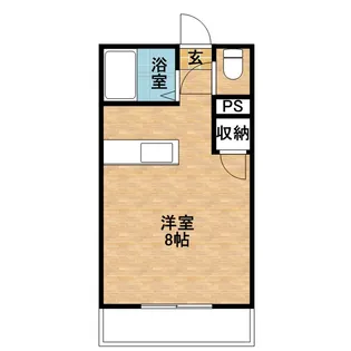 ロゼーヌ唐湊【206号室】の間取り