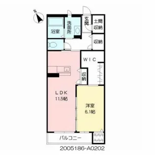 リラフォート北山【202号室】の間取り