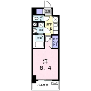 ルーカス 武之橋【4階】の間取り