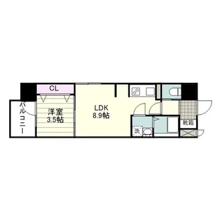 SーRESIDENCE新町AGOG【0408号室】の間取り