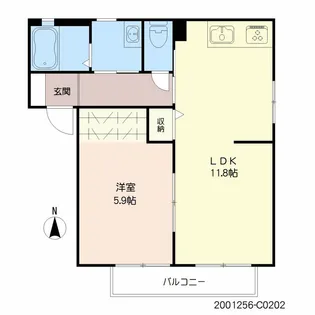 ガーデンホームズ大原 C棟【202号室】の間取り