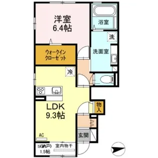 マーベラスコートⅠ【1階】の間取り