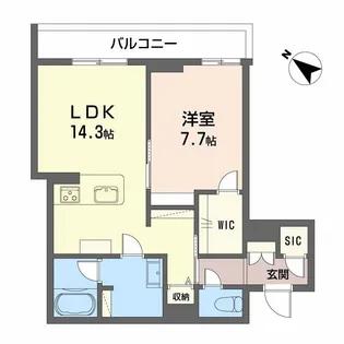 シャーメゾンプレミア鹿児島駅前【3階】の間取り