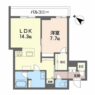 シャーメゾンプレミア鹿児島駅前【2階】の間取り