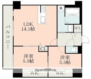 フォレストテラス【10階】の間取り