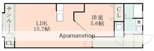 CUBE A棟【202号室】の間取り