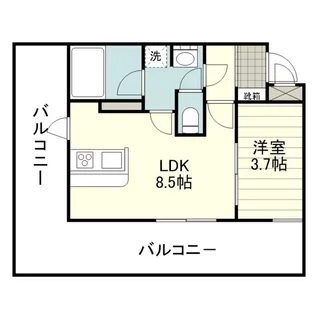 ESPACE DU COEUR【0205号室】の間取り