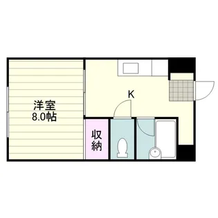シャトー鴨池【0502号室】の間取り
