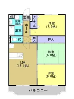 大野団地【103号室】の間取り