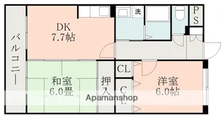 キャッスル新照院【203号室】の間取り