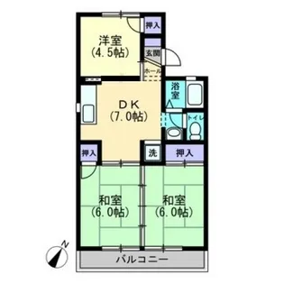 セジュール石田Ⅰ【202号室号室】の間取り