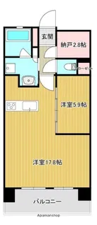 MJR鹿児島中央駅前ザ・ガーデン【1005号室】の間取り