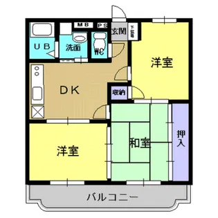コンホートハイツ【303号室】の間取り