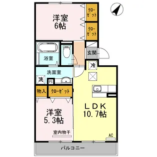 サニーヒル宇宿【2階】の間取り