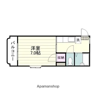 レインボー鴨池【101号室】の間取り
