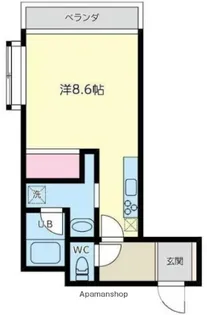 カルディナーレ中洲【201号室】の間取り