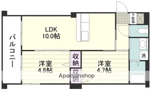 ハーバービュー南洲公園【301号室】の間取り