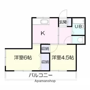 サンシャイン下荒田【4階】の間取り