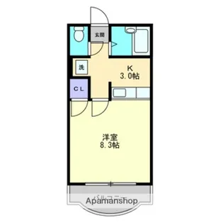 ボヌール武【307号室】の間取り