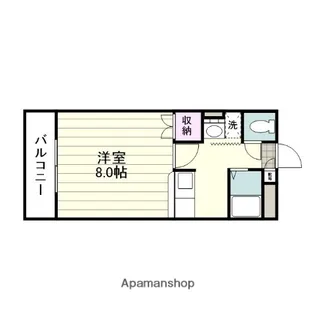 ア・ミューズ鴨池【502号室】の間取り