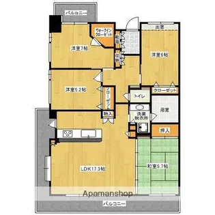 クレアシティ堀江ウォーターフロントパーク【3階】の間取り