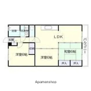 ベネフィス西陵【5階】の間取り