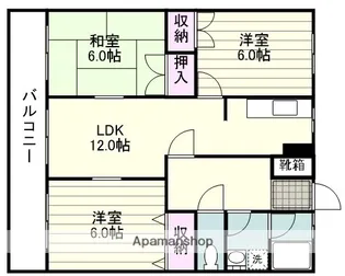 メルベーユ田上【302号室】の間取り