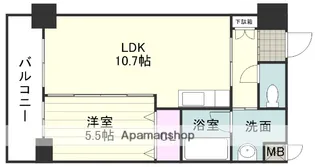 パークサイド加治屋町【4階】の間取り