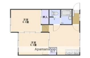 クオレ西郷C棟【103号室】の間取り