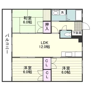 ソレーユ(宇宿5丁目)【0302号室】の間取り