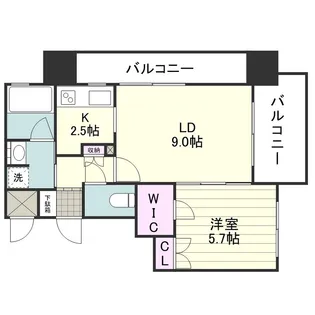 RJRプレシア郡元【0211号室】の間取り
