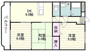 パサージュ伊敷【301号室】の間取り
