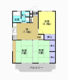 第2ハイデンス吉野【103号室】の間取り