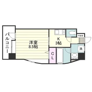 ガーデンプレイス上荒田【0201号室】の間取り