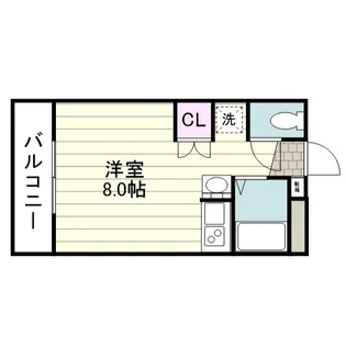 上之園フラッツ【0102号室】の間取り