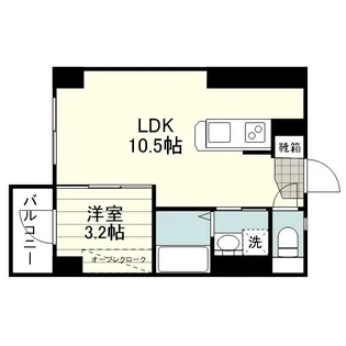 パースサイドタワー【0702号室】の間取り